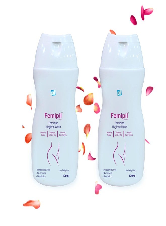 Pil Femipil Lotion | Intimate Wash for Women (100ml,Pack of 2) | Enriched with Vitamin E, Aloevera Extracts & Lactic Acid | Prevents Dryness, Itchiness & Irritation - Image 1